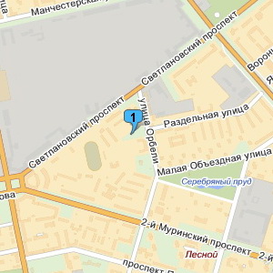 Корт на Орбели на Яндекс.Картах 
